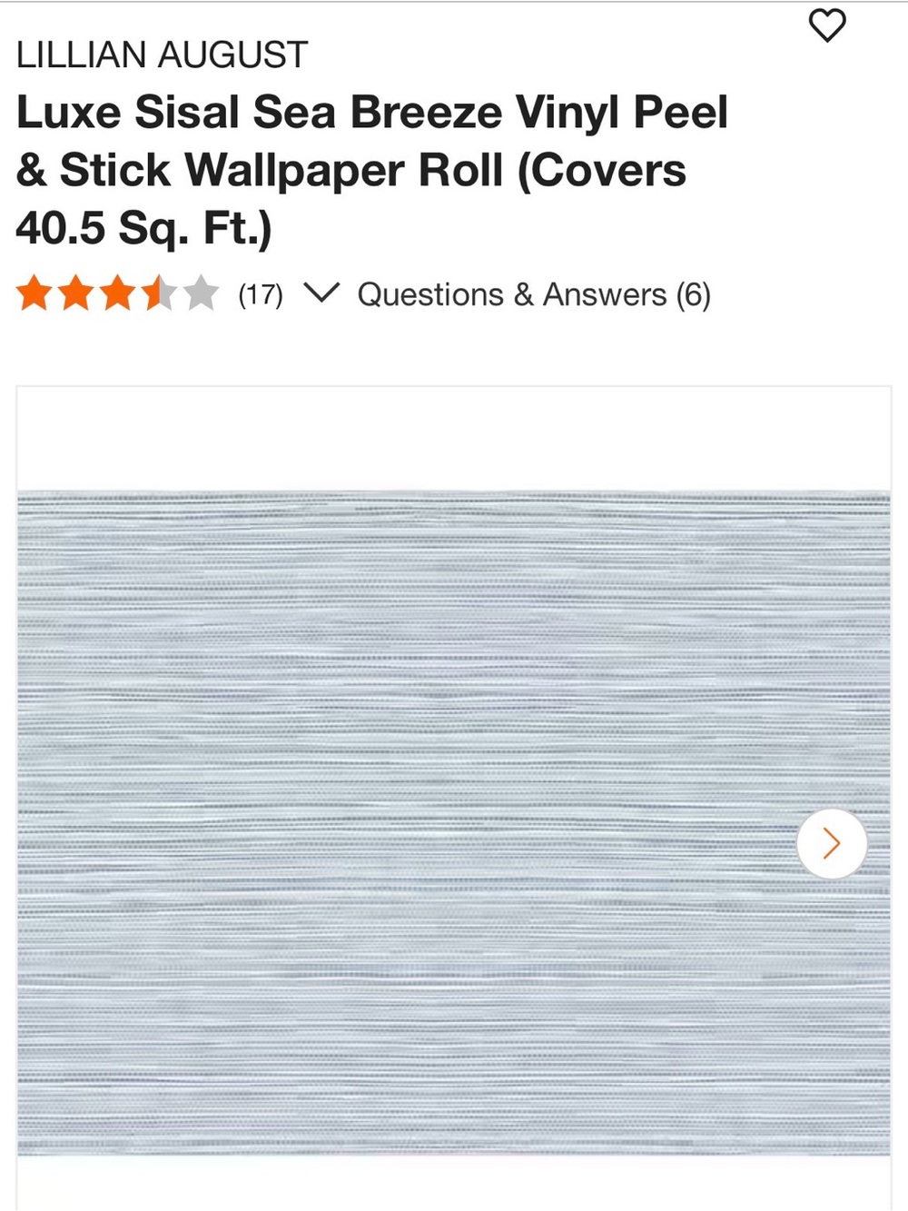 Lillian August Sea Breeze Vinyl Peel & Stick Wallpaper - Light Blue Stripe